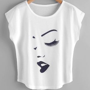 RESTOCKED - New Casual FACE Print Tshirt (Medium)